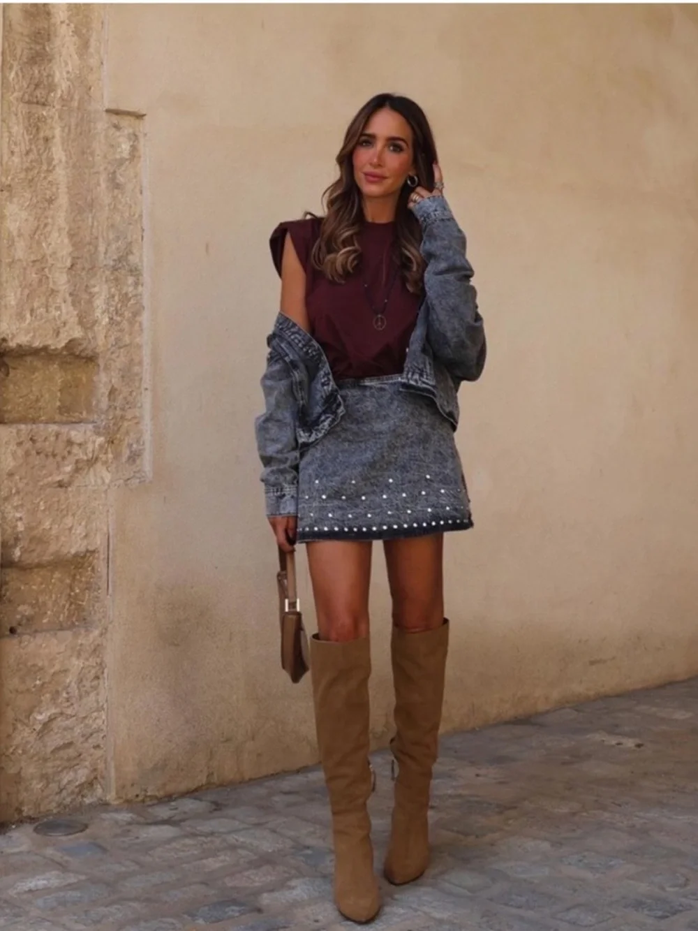 Zara HEELED SUEDE OVER THE KNEE BOOTS. Sandy Brown. Size 6.5. New with Tags.